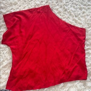 SHEIN Red One-Shoulder Asymmetric Top